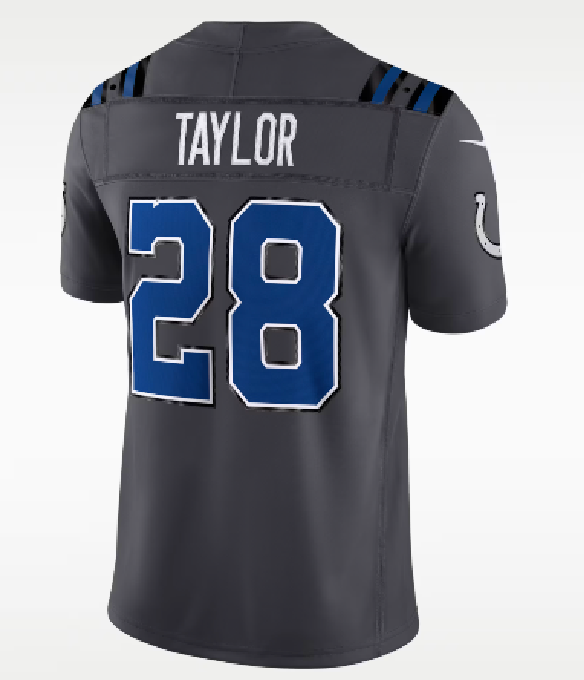Men 2026 Indianapolis Colts #28 Taylor grey Limited Nike NFL Jersey 0901001